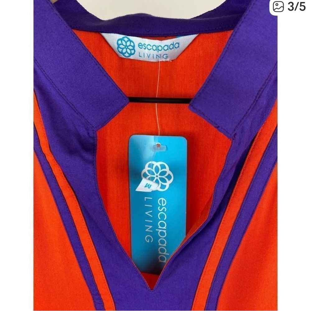 Escapada Living Orange and Purple Sleeveless Sheath Dress - Picture 2 of 3